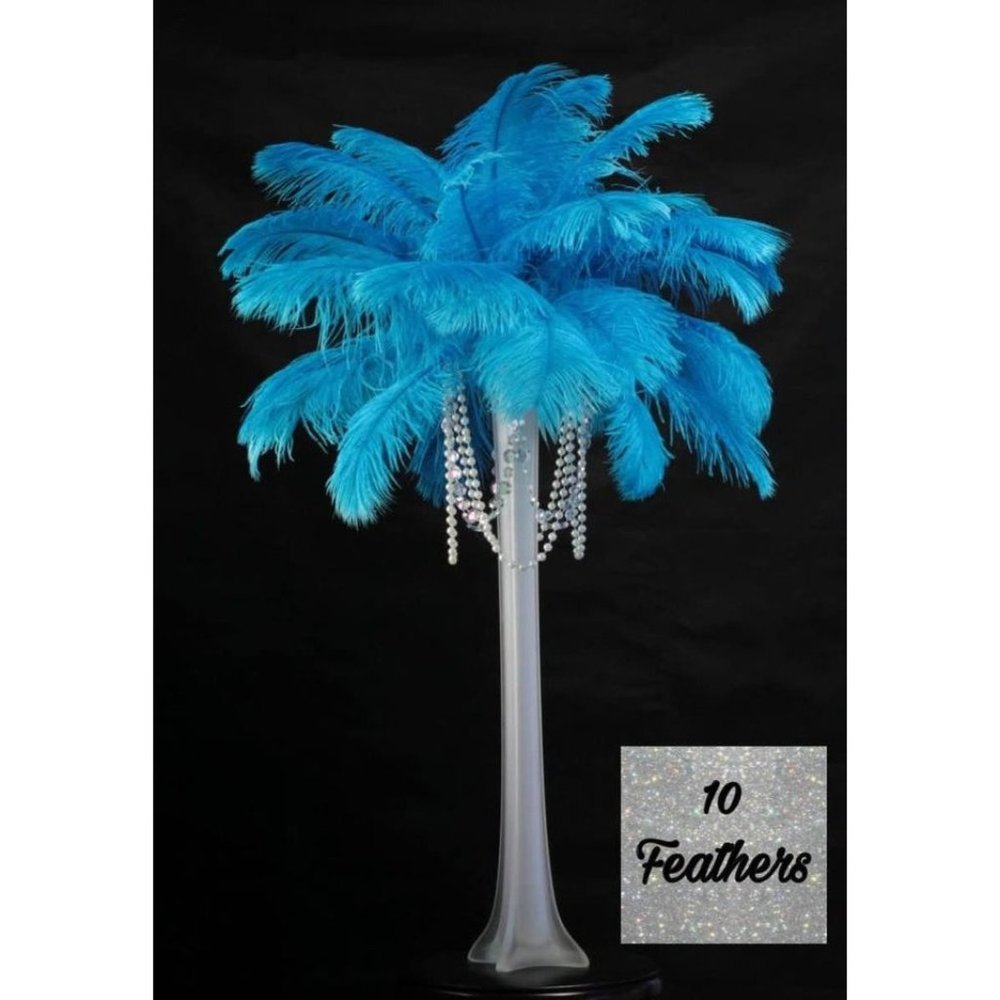 Turquoise Teal Feathers Size 12-14 inches for Wedding Party Centerpiece Decor